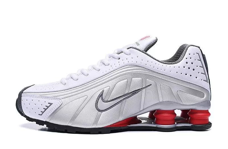 NIKE SHOX R4 "BRANCO/VERMELHO" - PRONTA ENTREGA