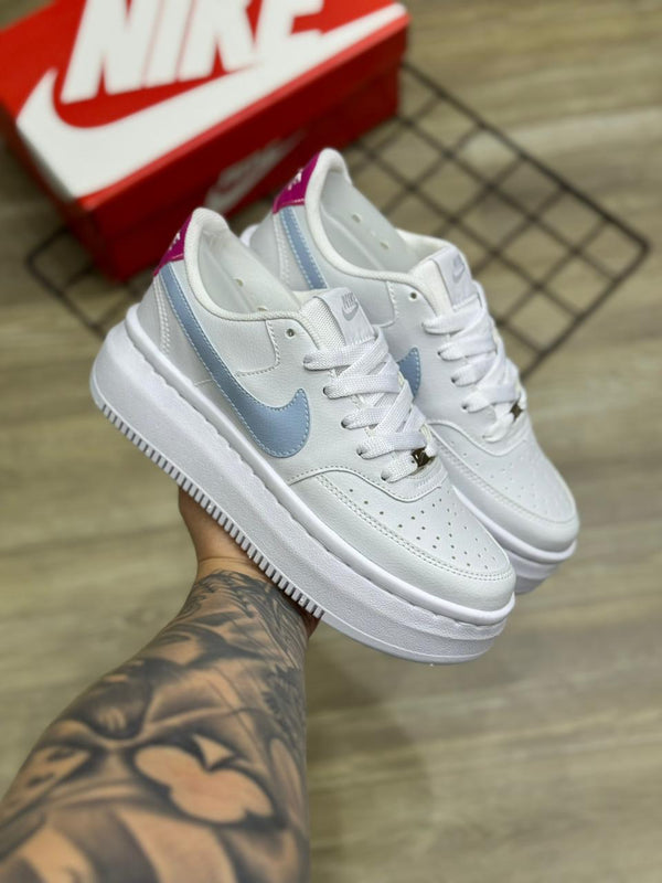 Court Vision sola Alta “Branco/azul” - Pronta entrega