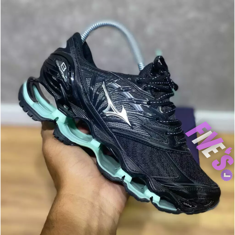 MIZUNO WAVE PROPHECY 8 "PRETO/VERDE AGUÁ"